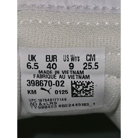 New Women's PUMA Club 5v5 Suede JR Sneaker White Black Gum Bottoms US Size 8 - Picture 7 of 10